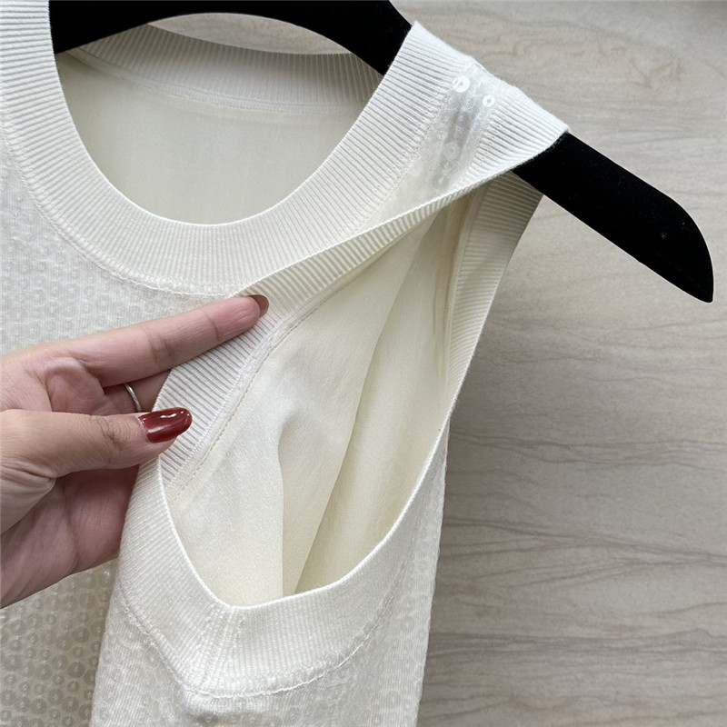 BC sequined silk vest top replica designer clothes