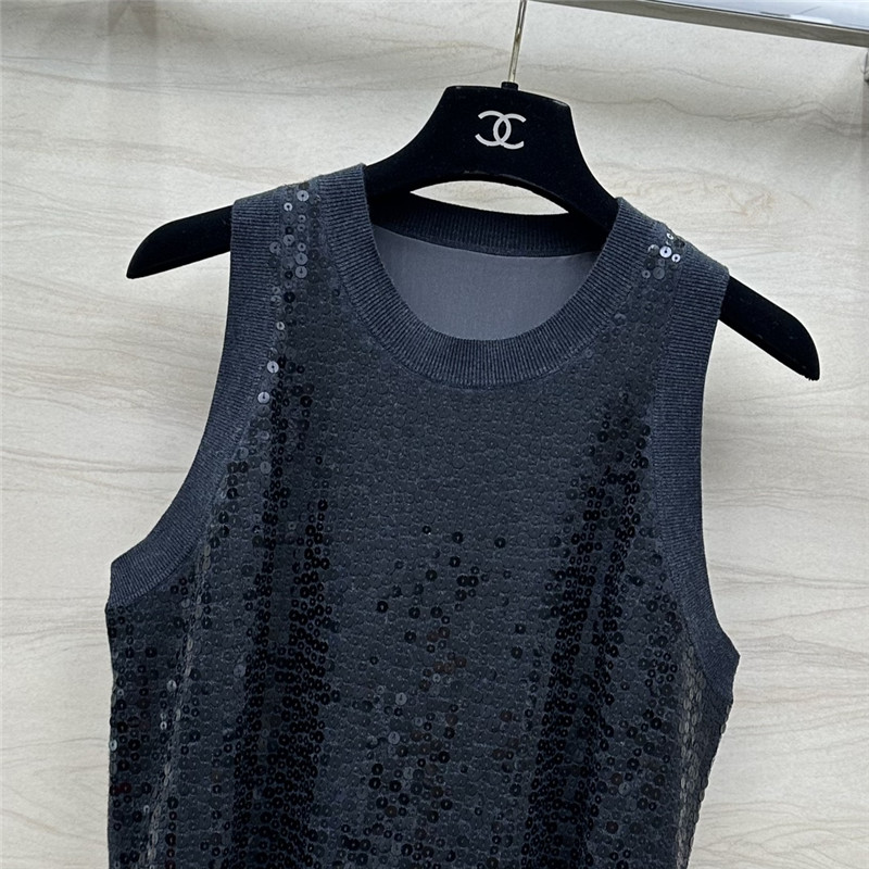 BC Black Sequin Tank Top