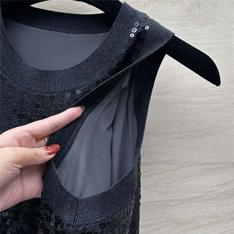 BC Black Sequin Tank Top