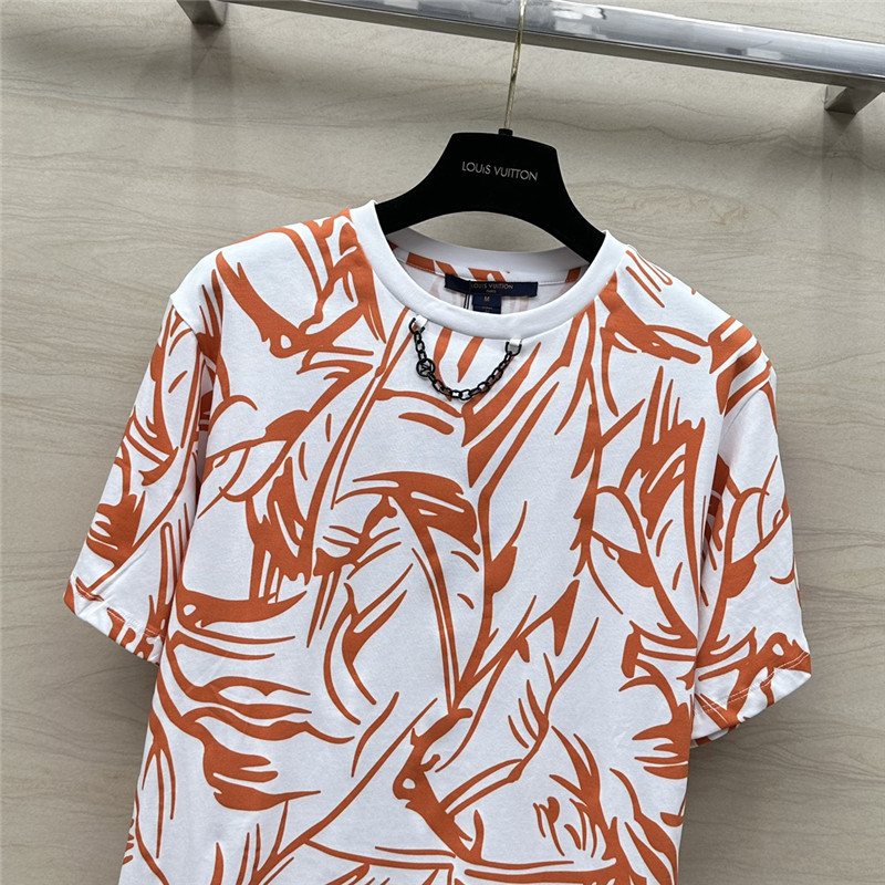 l0vis Vvtt0n lv printed t-shirt top replica d&g clothing