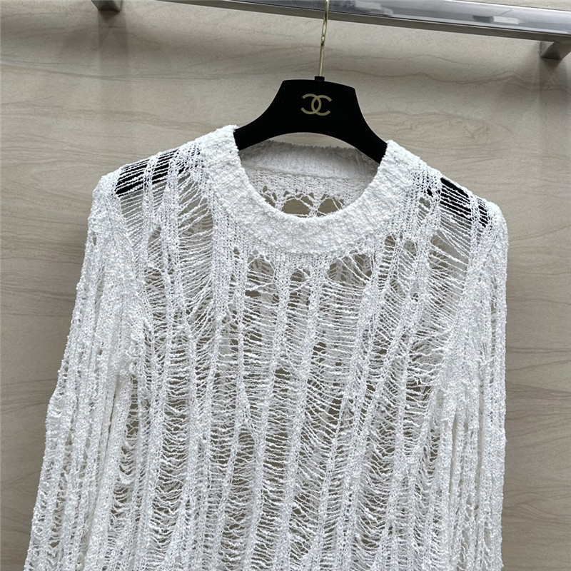 acne studios linen yarn hole crochet top replica clothes
