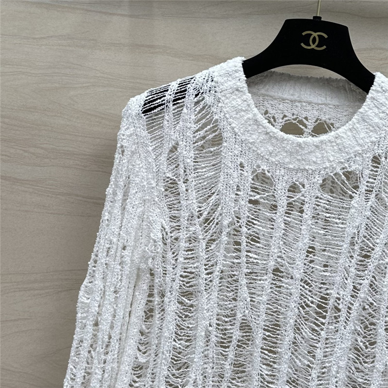 acne studios linen yarn hole crochet top replica clothes