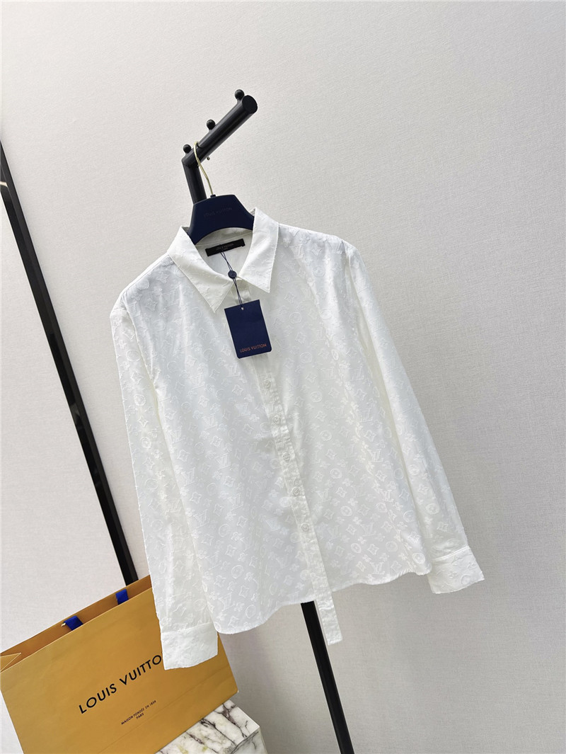 louis vuitton LV loose shirt + umbrella skirt suit replica clothes