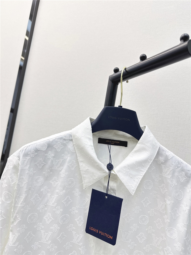 louis vuitton LV loose shirt + umbrella skirt suit replica clothes