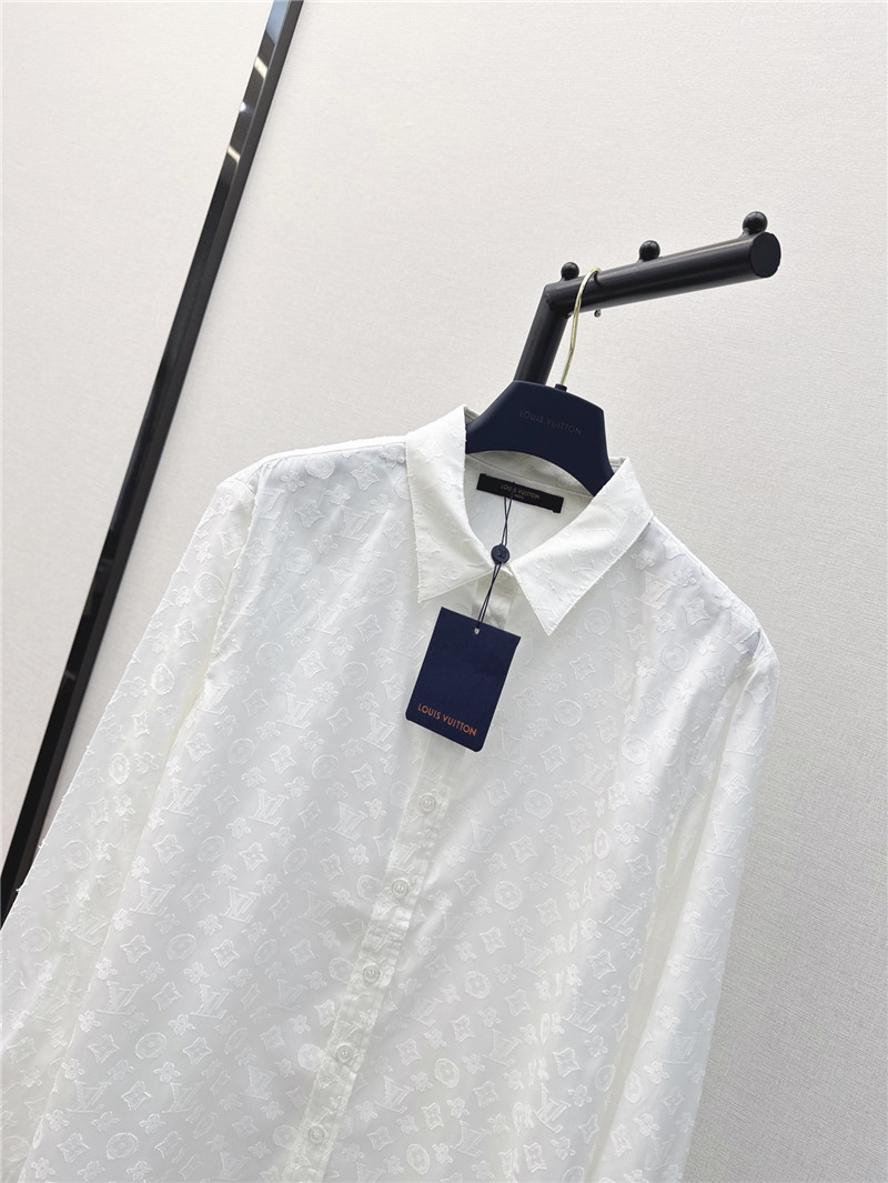 louis vuitton LV loose shirt + umbrella skirt suit replica clothes