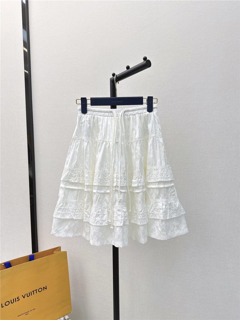 louis vuitton LV loose shirt + umbrella skirt suit replica clothes