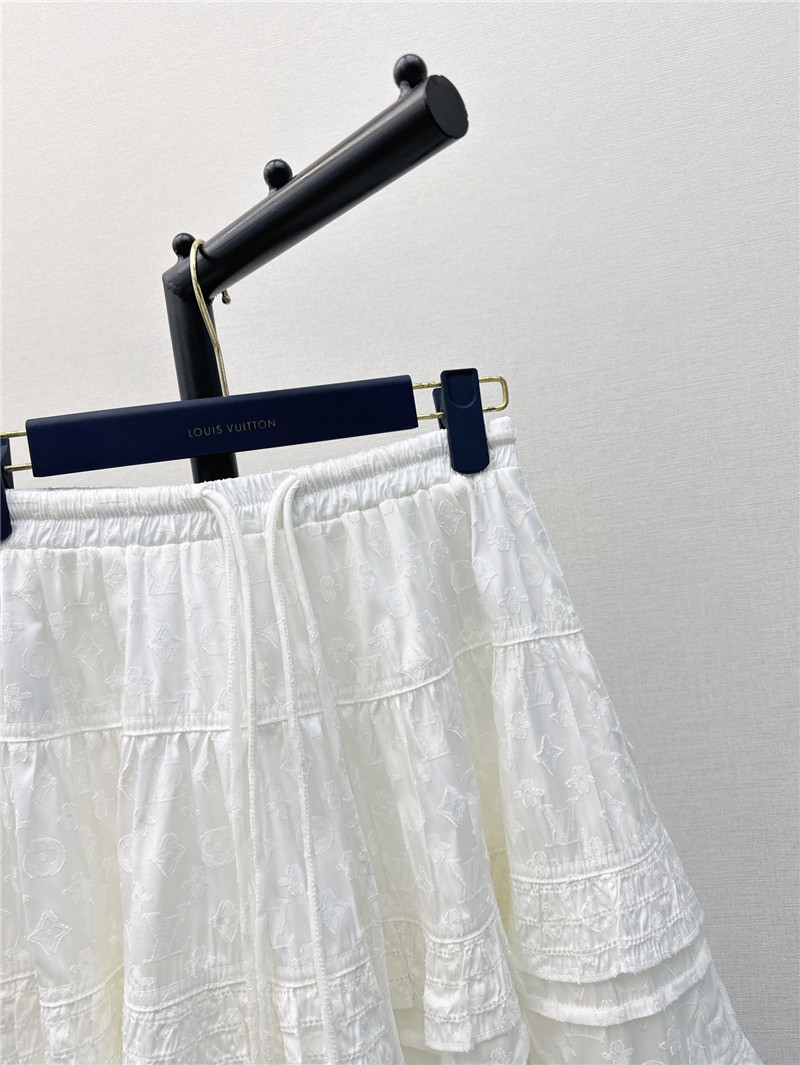 louis vuitton LV loose shirt + umbrella skirt suit replica clothes