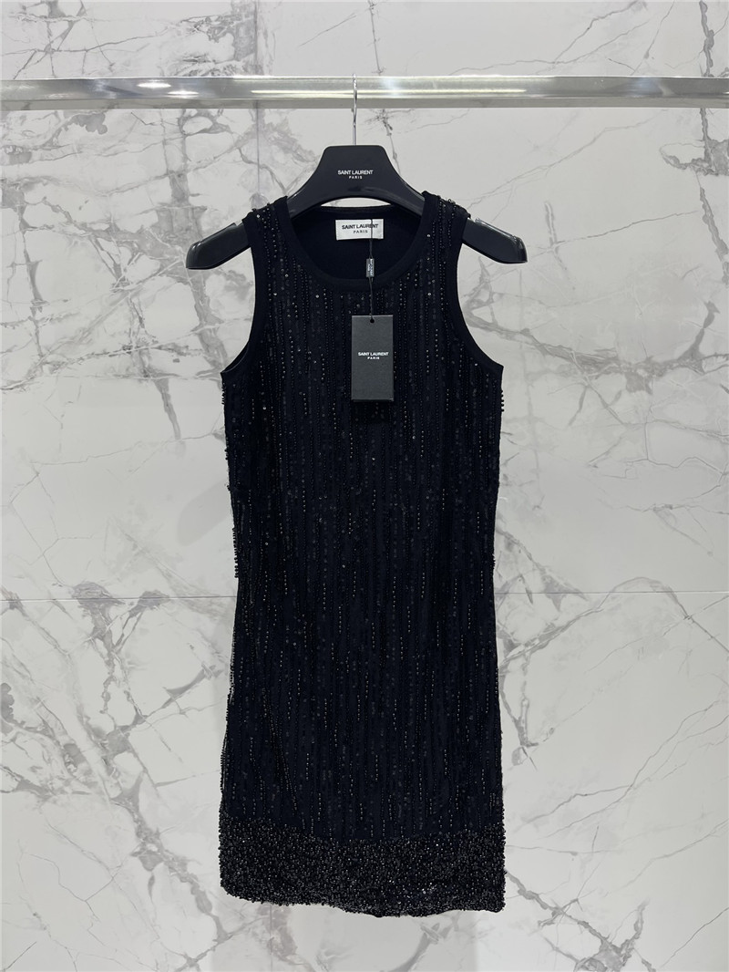 YSL sleeveless knitted dress replica designer clothes