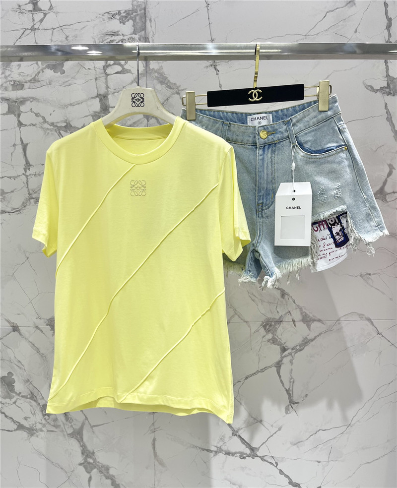 L0ew* new tencel round neck short sleeve replica designer clothes
