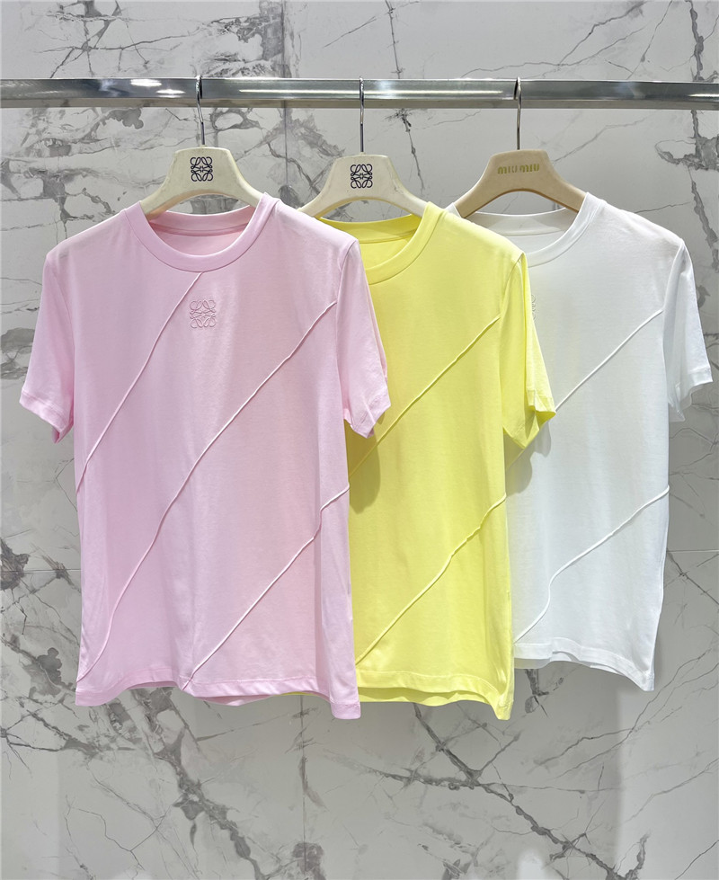 Loewe new tencel round neck short sleeve replica designer clothes