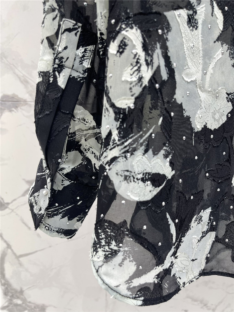 Y51 jacquard rhinestone shirt replica d&g clothing