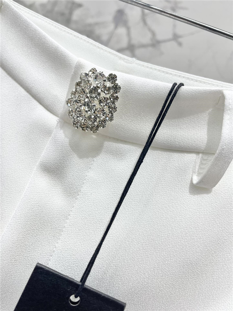 y51 acetate satin D1am0nd button shorts replica clothing