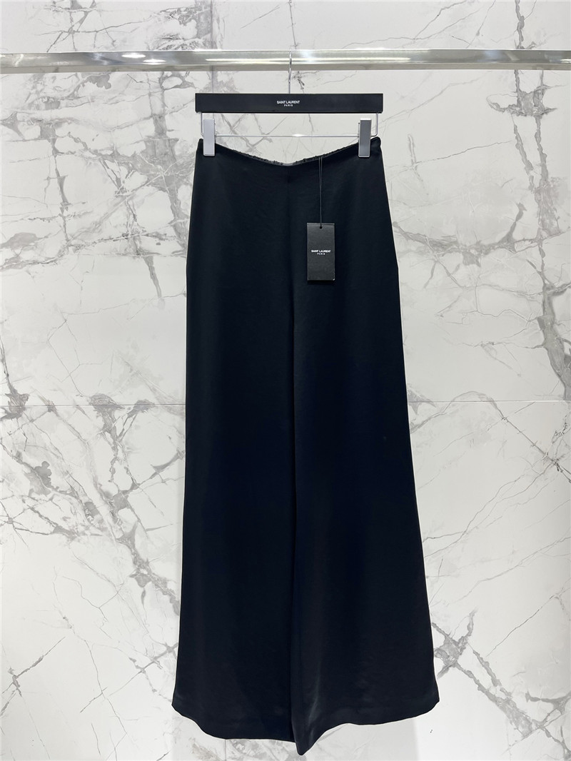 YSL real acetate wide-leg pants replica designer clothes
