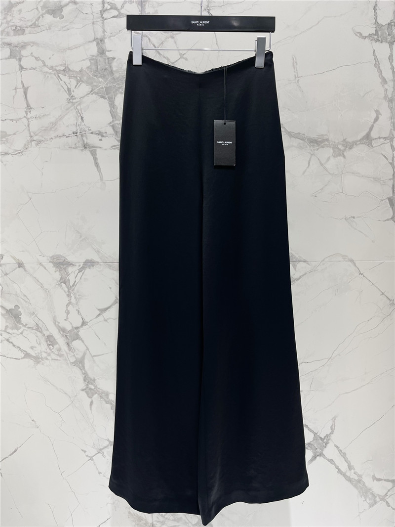 YSL real acetate wide-leg pants replica designer clothes