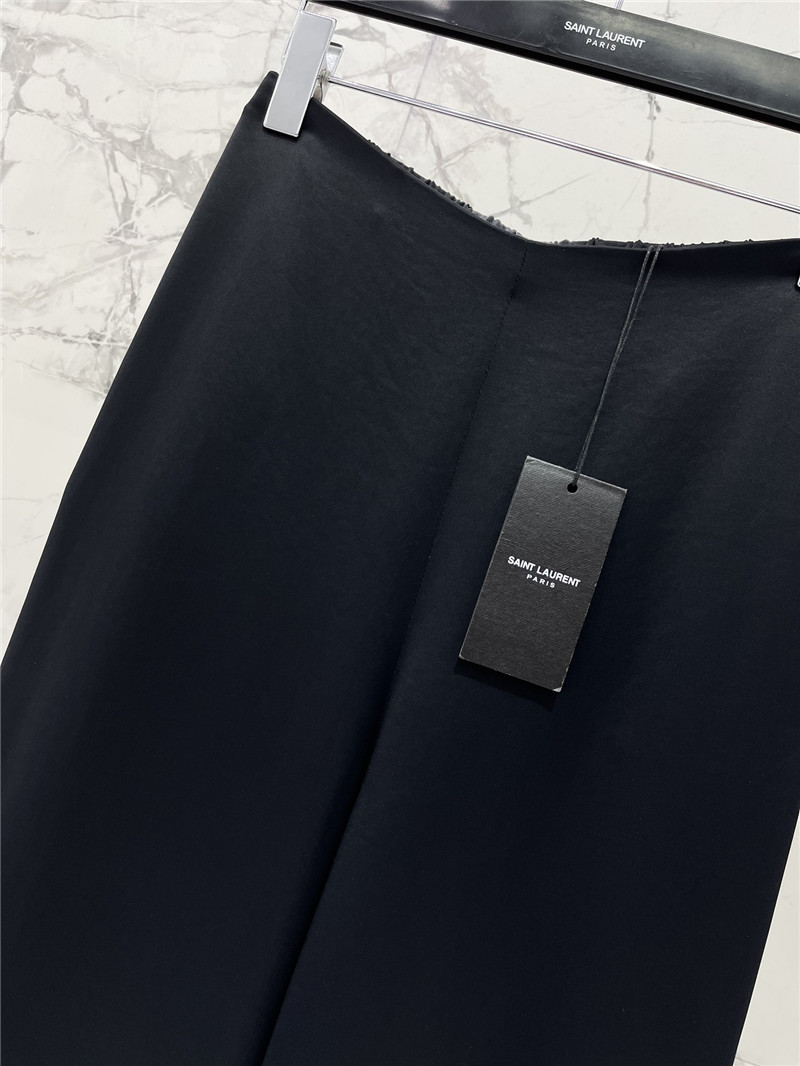 YSL real acetate wide-leg pants replica designer clothes