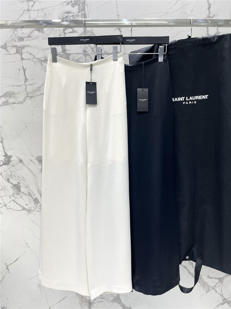 YSL real acetate wide-leg pants replica designer clothes