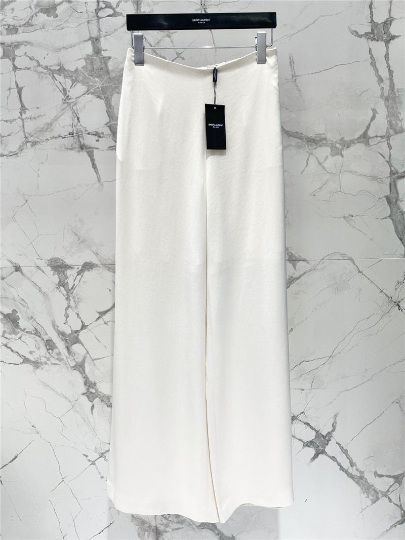YSL real acetate wide-leg pants replica designer clothes