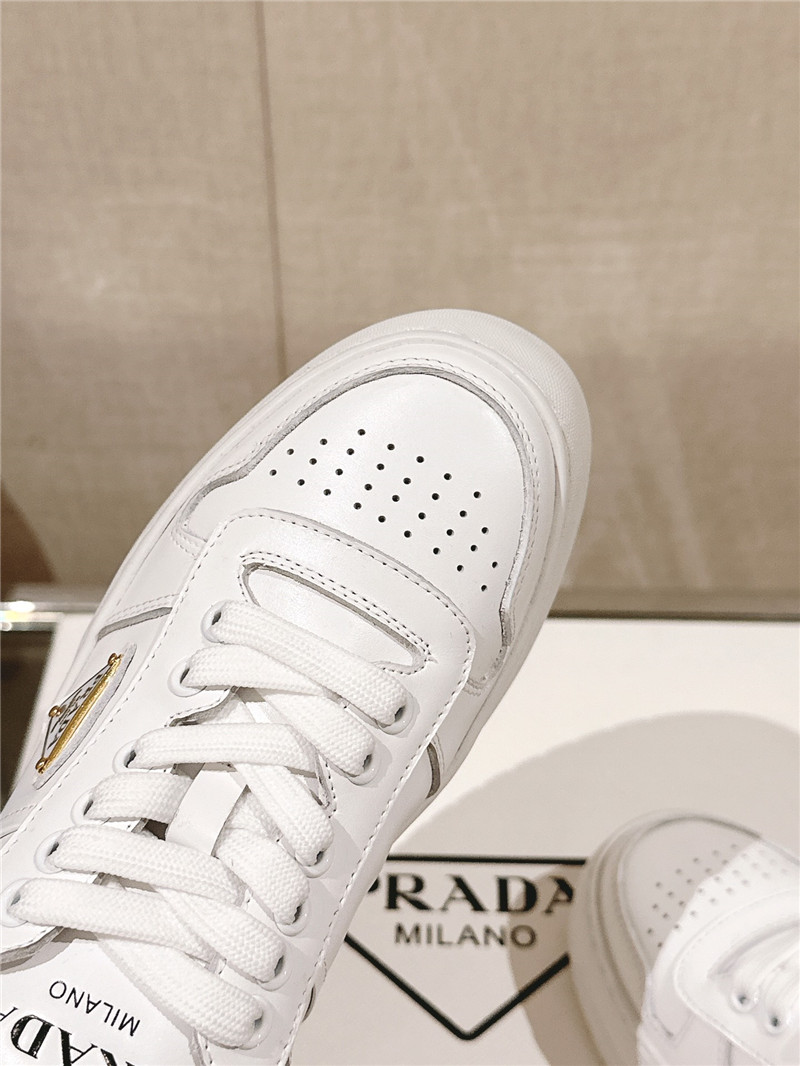 Pra*a white lace-up platform sneakers