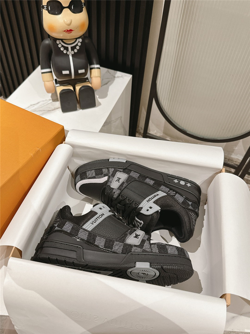 Louis Vuitton LV Trainer Sneakers in Black Denim