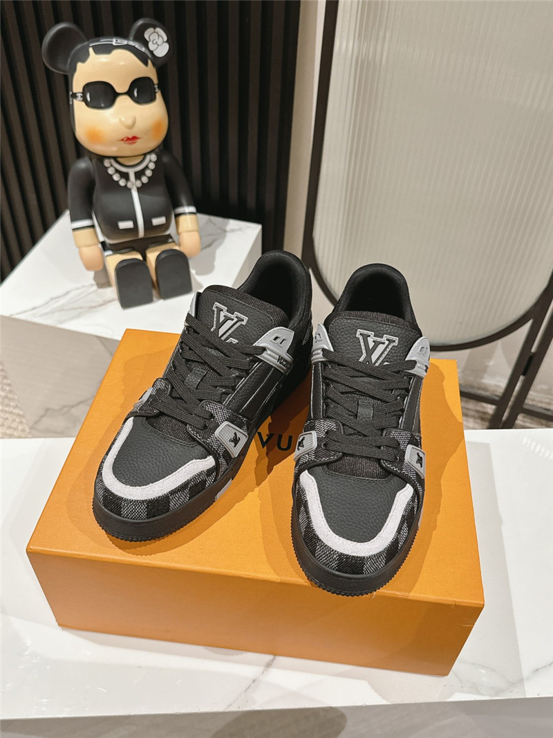 Louis Vuitton LV Trainer Sneakers in Black Denim
