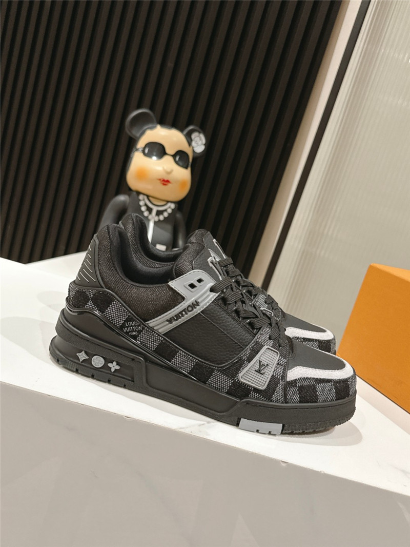 Louis Vuitton LV Trainer Sneakers in Black Denim