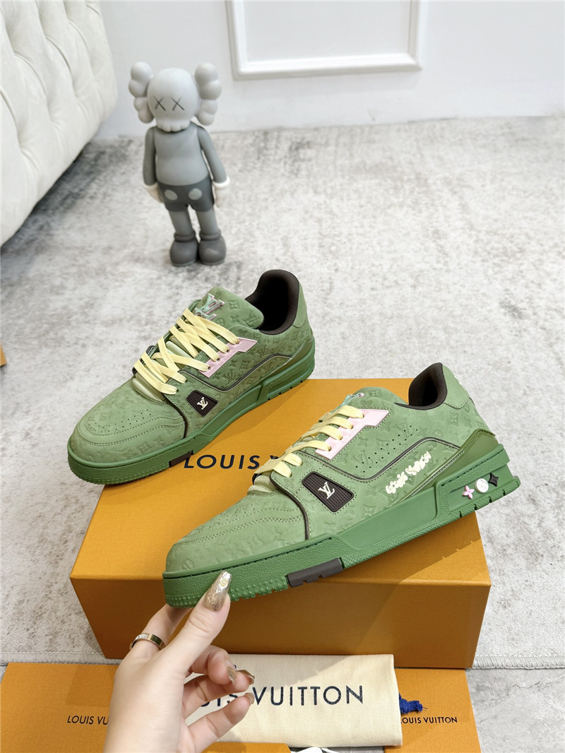 Louis Vuitton Green and Brown Sneakers for Women