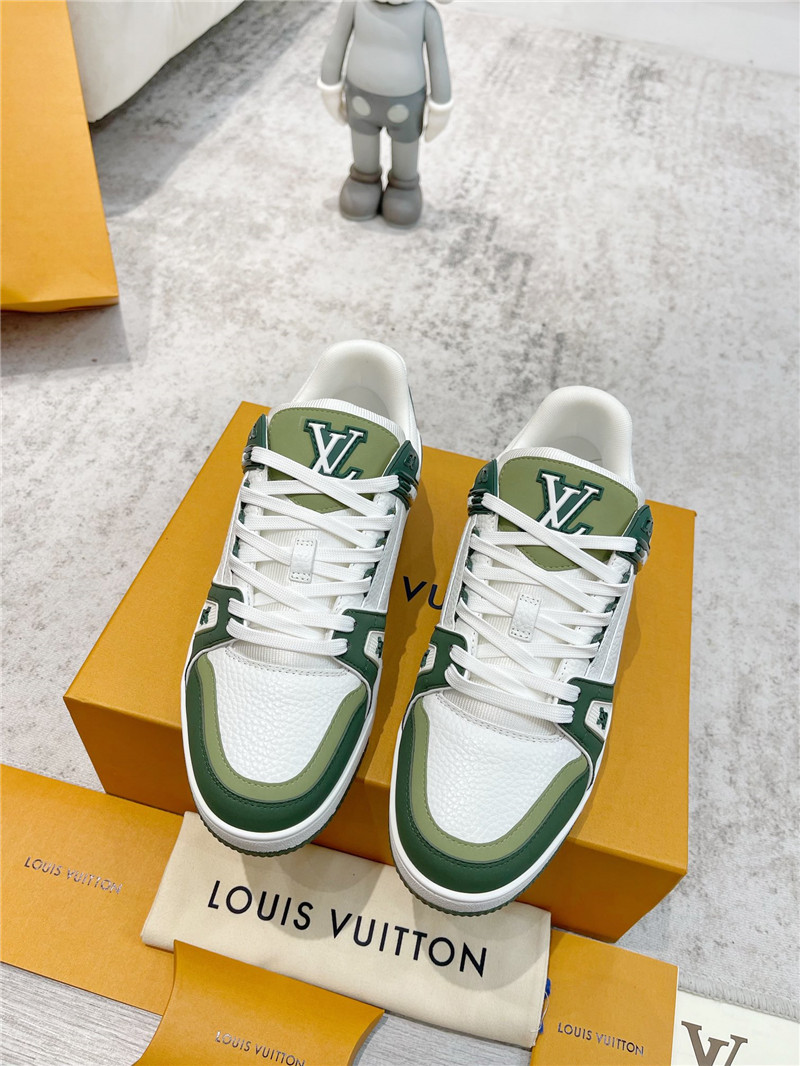 l0vis Vvtt0n green and white trainer sneakers