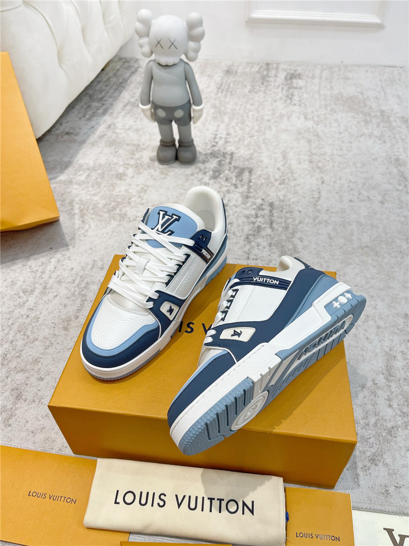 Louis Vuitton Blue and White Sneakers for Women