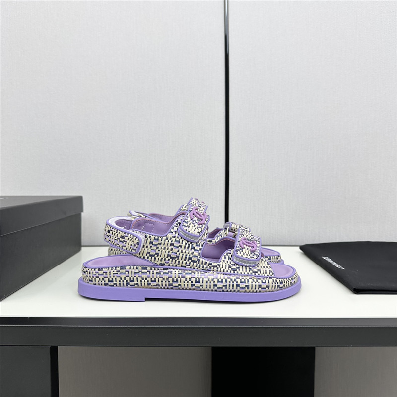 Ch**el women’s purple tweed sandals
