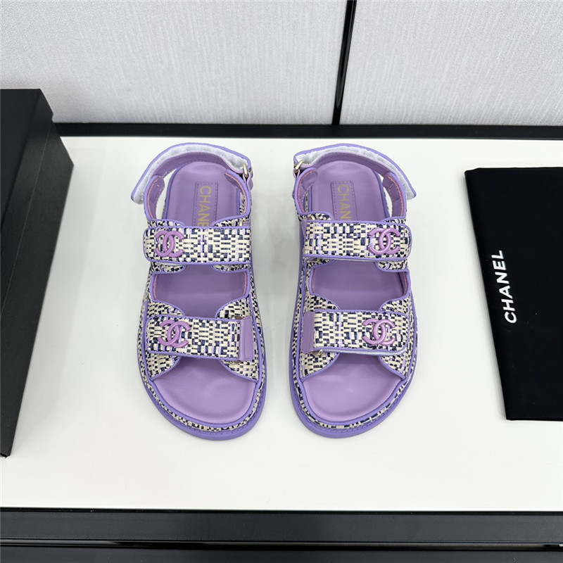 Ch**el women’s purple tweed sandals