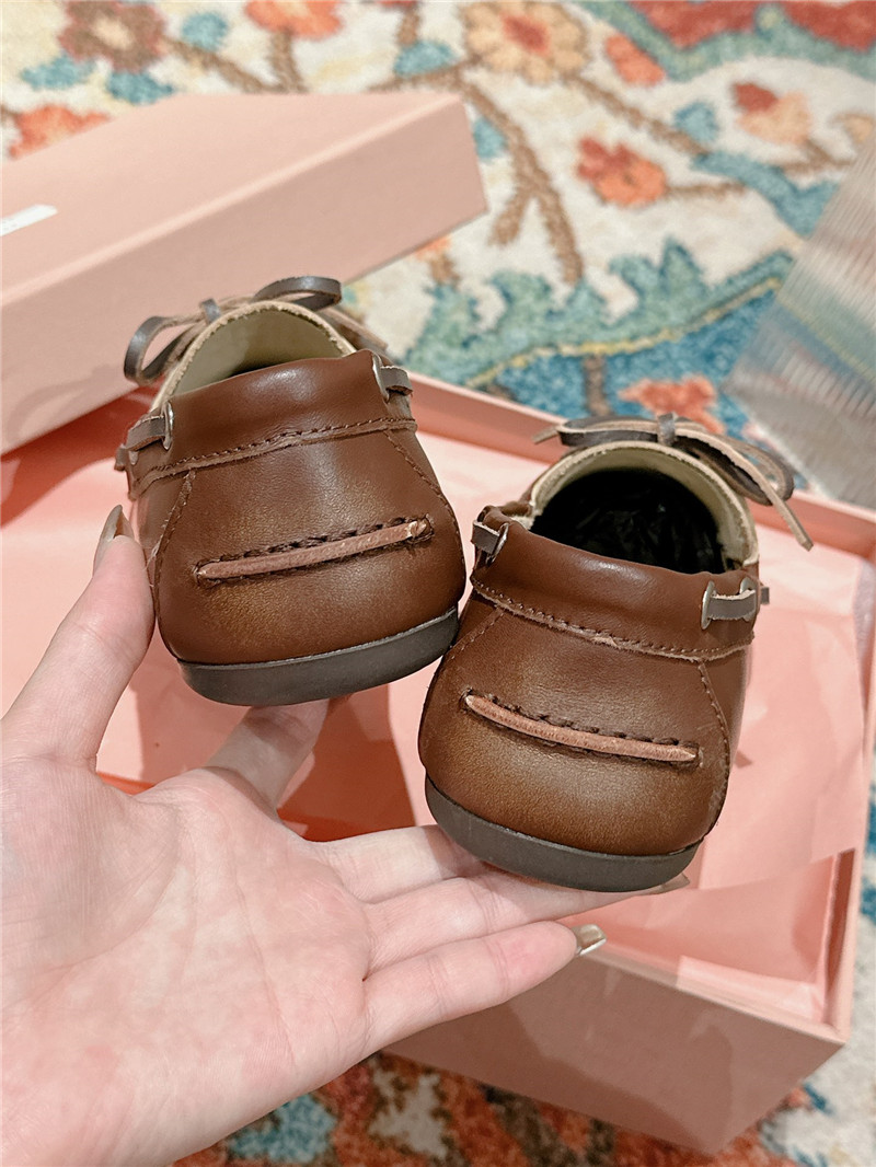 Miu Miu Bleached Leather Loafers