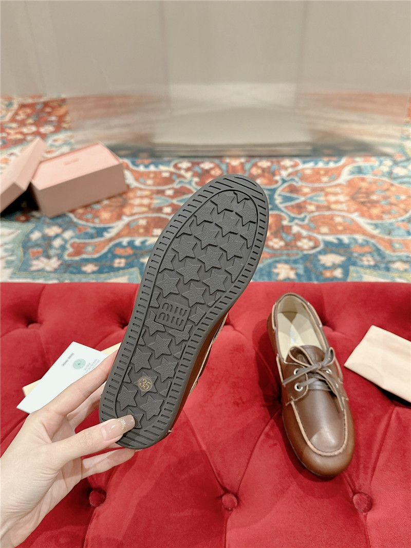 Miu Miu Bleached Leather Loafers