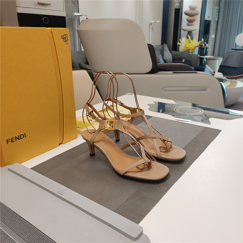 Fendi Ffold 55mm Leather Sandals
