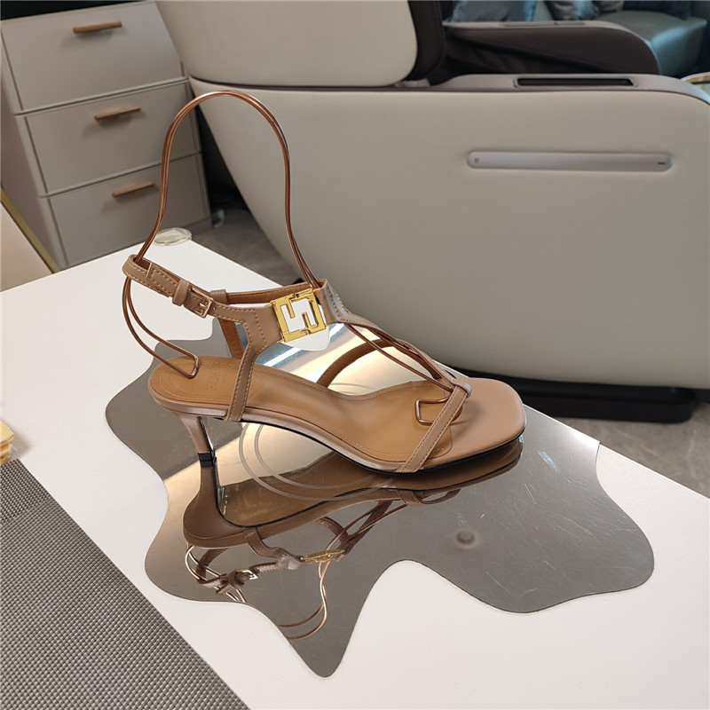 Fendi Ffold 55mm Leather Sandals