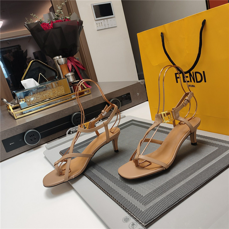Fendi Ffold 55mm Leather Sandals