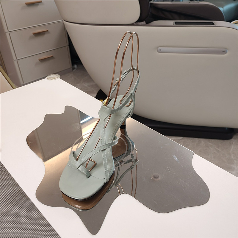 Fendi Ffold 55mm Leather Sandals Green