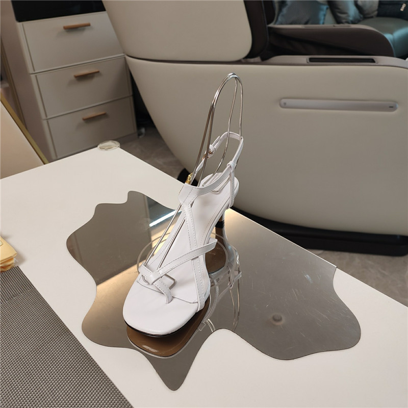 Fendi Ffold 55mm Leather Sandals White