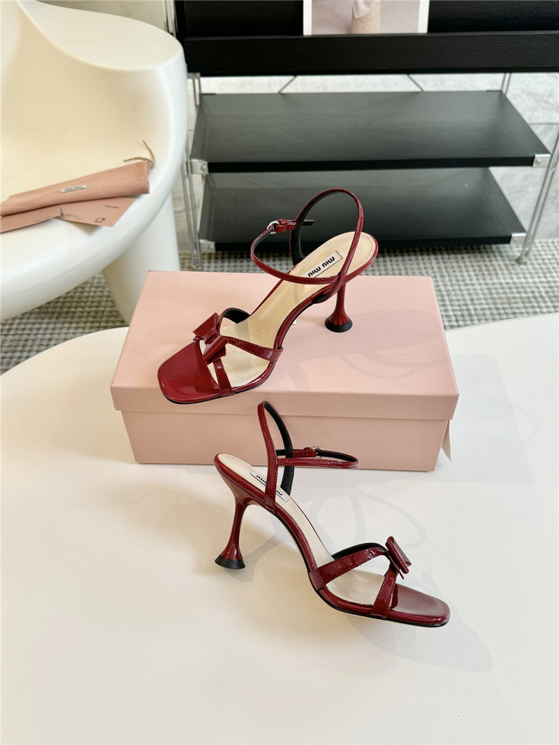Miu Miu Strappy Leather Slingback Sandals