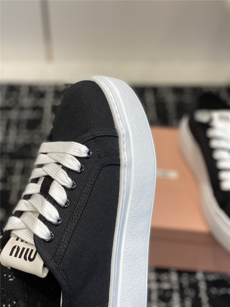 Miu Miu Platform Canvas Sneakers Sale for Women