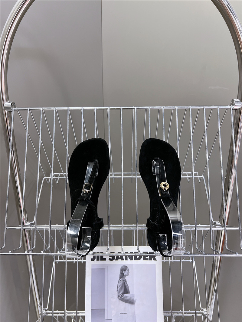 L0r0 P1ana mindil embellished suede sandals in black