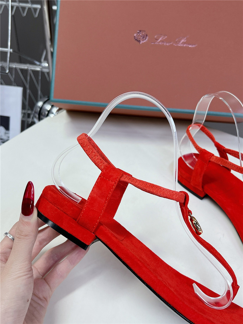 L0r0 P1ana mindil embellished suede sandals