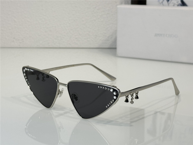 Jimmy Choo cat-eye frame diamond pendant sunglasses
