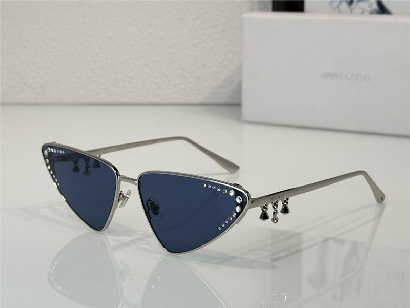 Jimmy Choo cat-eye frame diamond pendant sunglasses