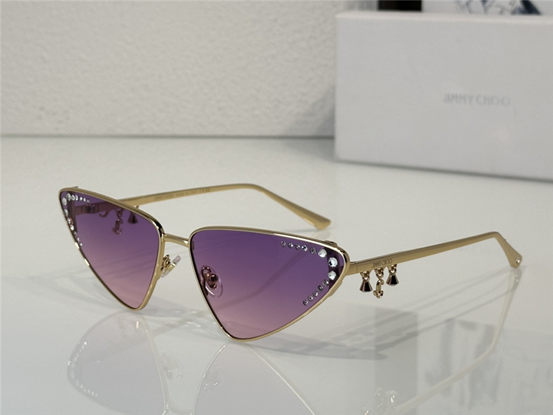 Jimmy Choo cat-eye frame diamond pendant sunglasses
