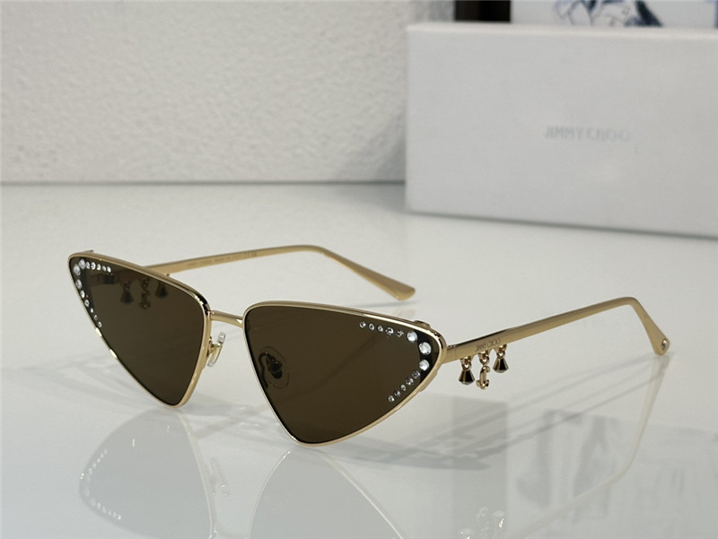 Jimmy Choo cat-eye frame diamond pendant sunglasses