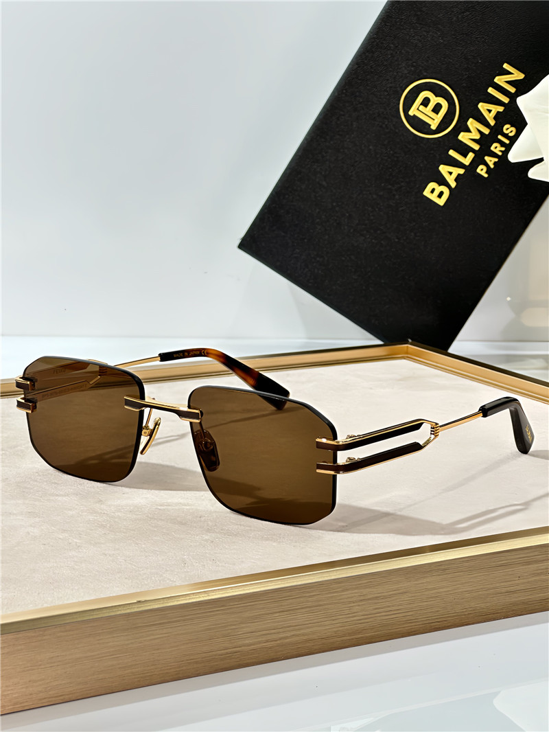 Balmain rimless square sunglasses