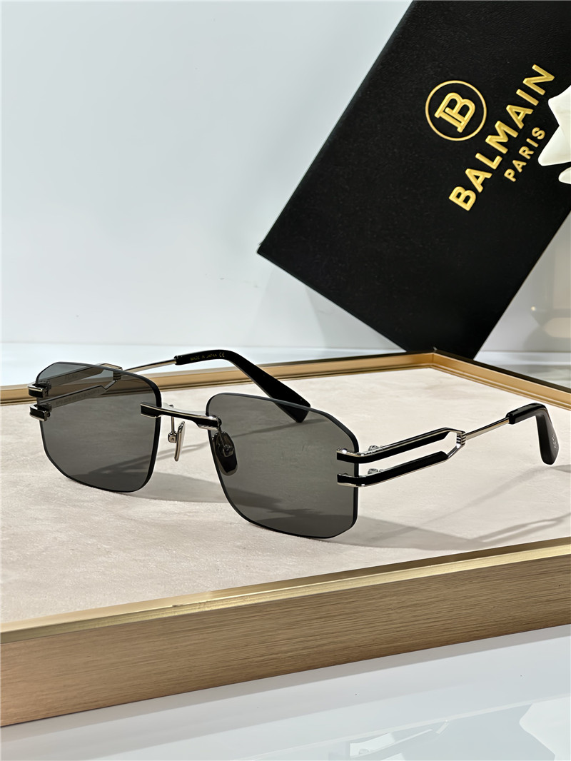 Balmain rimless square sunglasses