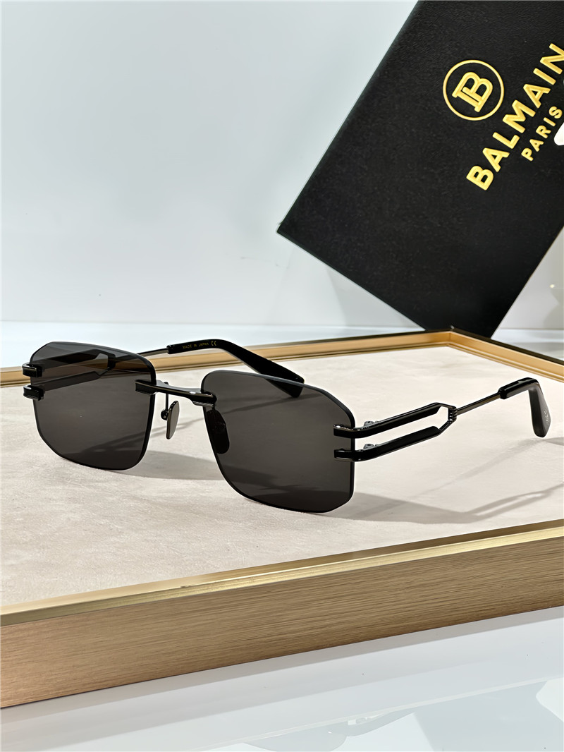 Balmain rimless square sunglasses