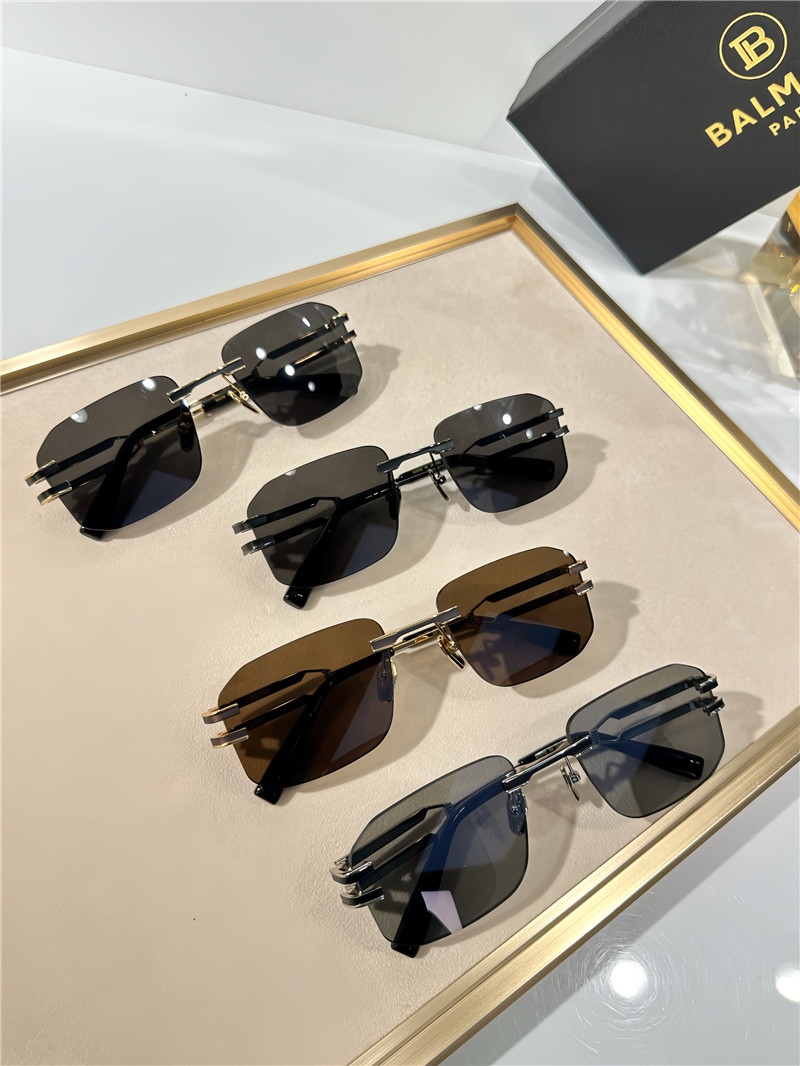Balmain rimless square sunglasses