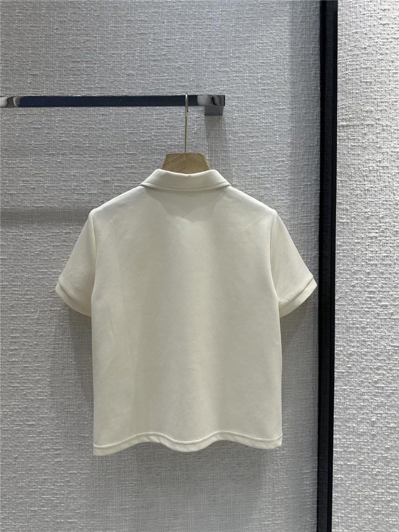 Miu Miu Off-white Short-sleeved Polo Shirt Set